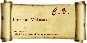 Chrien Vilmos névjegykártya